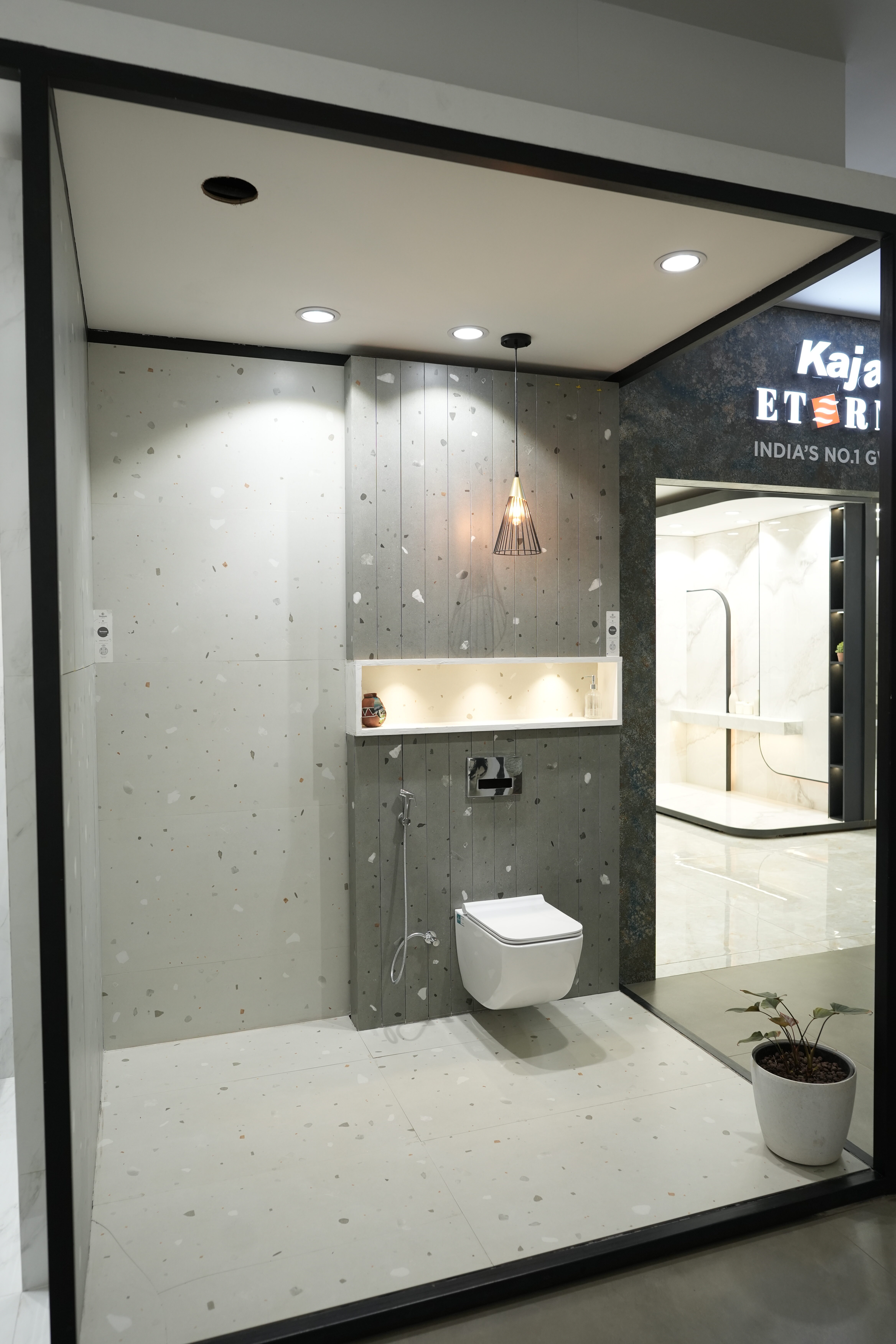 Kajaria bathroom wall and floor tiles in Thrissur showroom